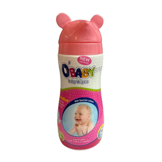 دستمال پاک کننده و مرطوب کننده معطر کودک اُبیبی صورتی