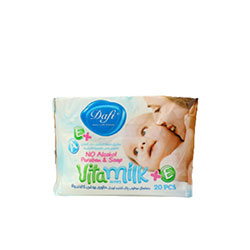دستمال مرطوب کودک دافی مدل Vita Milk