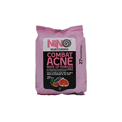 دستمال مرطوب پاک کننده آرایش نینو Nino مدل Combat Acne بسته 27 عددی