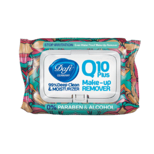 دستمال مرطوب پاک کننده آرایش دافی مدل Q10 (طرح گل ۲) ۵۰ عددی