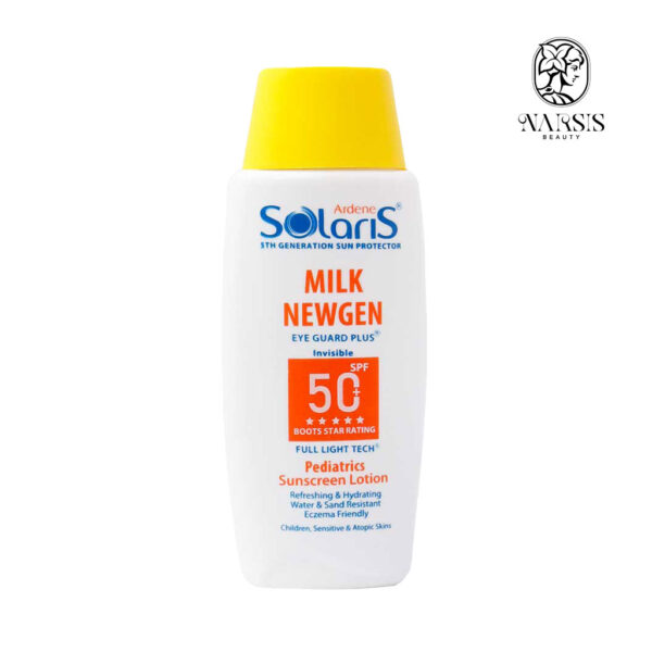 لوسیون ضد آفتاب کودک میلک نیوژن SPF50 آردن سولاریس 100 میلی لیتر