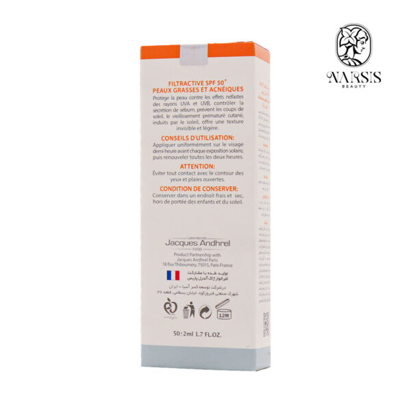 Jacques Andhtel Paris Filter Active SPF50 Sunscreen Cream For Oily Skin 50ml 1